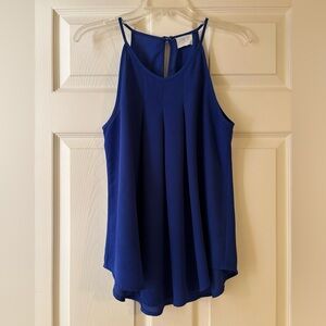 Flowy royal blue sleeveless top